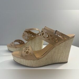 Unisa Tan Wedge shoes size 10